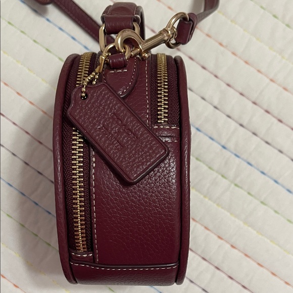 Coach Maroon Crossbody Bag with Snoopy Graphic - Picture 8 of 14